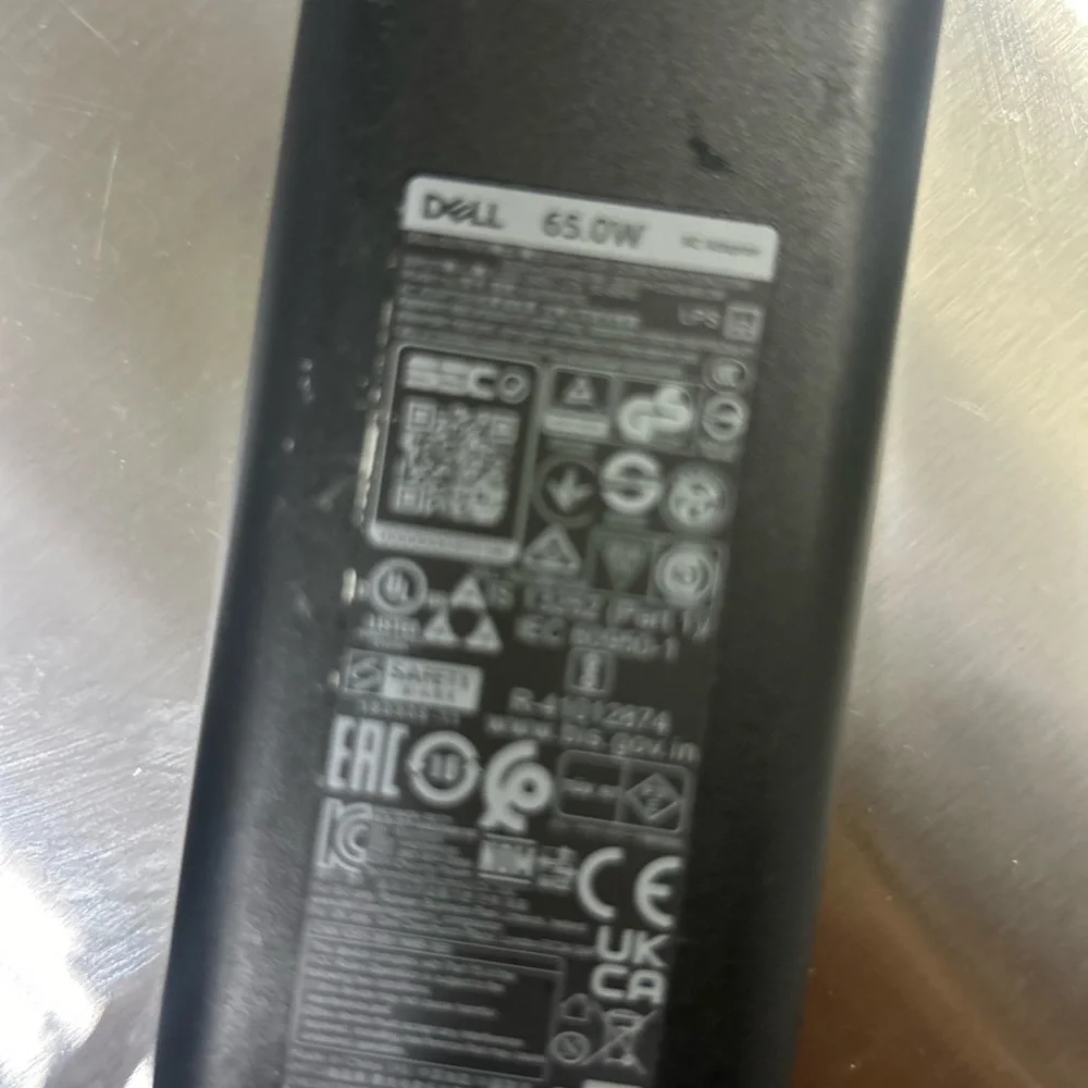 Dell Black 65W Charger tipe c charger